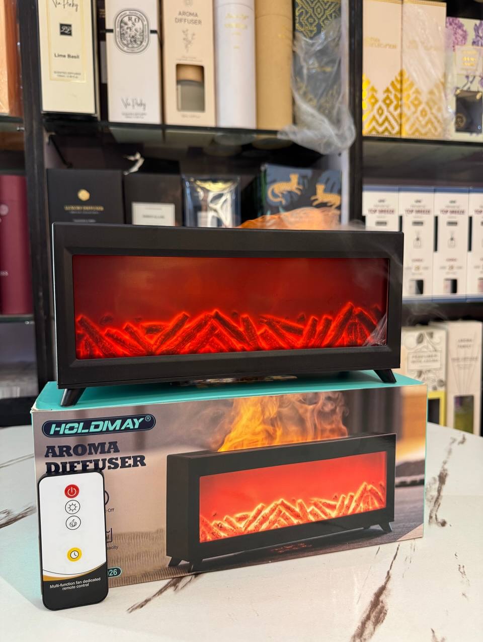 🔥 مدفأة عطرية… ديكور وتعطير في جهاز واحد!